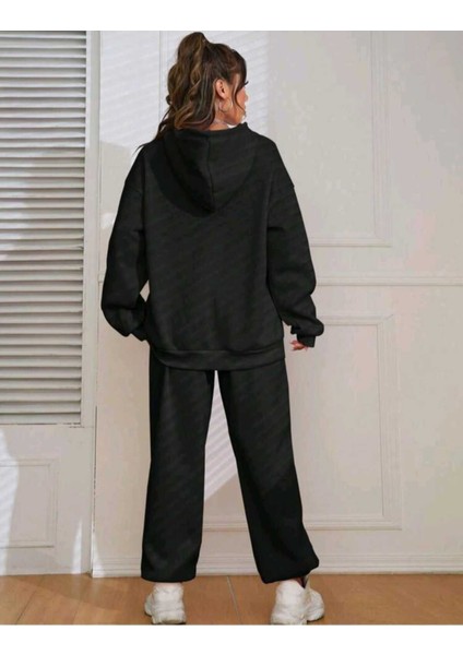 Brooklyn Mavi Jogger Beyaz Sweatshirt Alt Üst Eşofman Takımı Oversize Bisiklet Yaka fiyatları