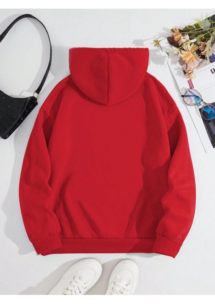 Brooklyn New York Baskılı Bisiklet Yaka Ünisex Oversize Sweatshirt fiyatları