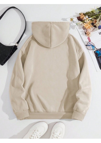 Brooklyn New York Baskılı Bisiklet Yaka Ünisex Oversize Sweatshirt modelleri