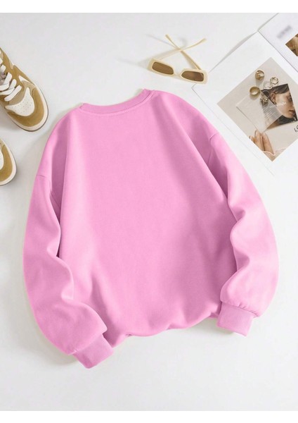 Wifey 2024 Evli Baskılı Bisiklet Yaka Kadın Oversize Sweatshirt modelleri