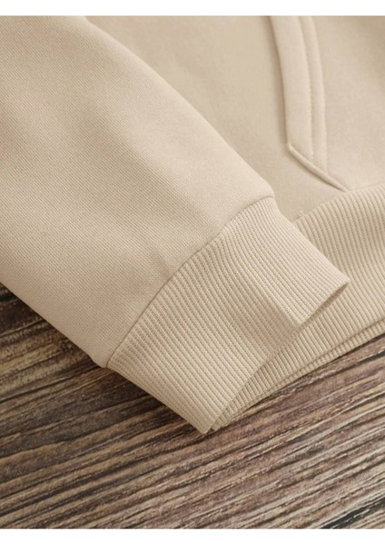 Ay Tutulması Baskılı Kapüşonlu Ünisex Oversize Sweatshirt fırsatları