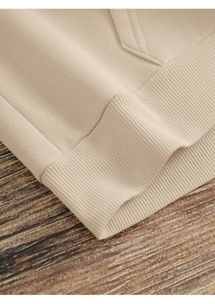 Ay Tutulması Baskılı Kapüşonlu Ünisex Oversize Sweatshirt indirimleri