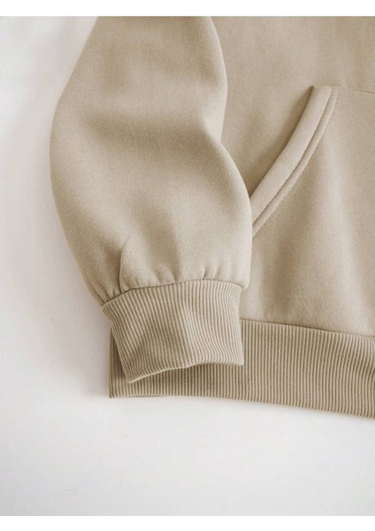 Unisex Sırt Kalp Baskılı Sweatshirt Kapüşonlu Oversize Sweatshirt modelleri