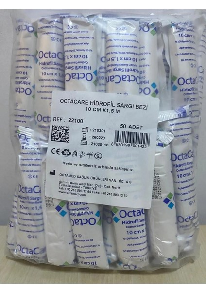 Hidrofil Sargı Bezi 10 cm x 1,5 M 50'li Paket