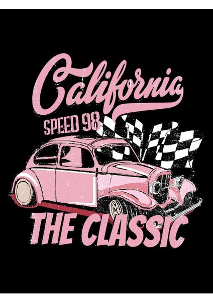 California The Classıc Baskılı Ünisex Kapüşonlu Oversize Sweatshirt fırsatları