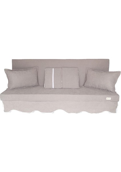 Sofa Soft Kumaş Tentesiz 28 Dns Sünger Salıncak Minderi-Sofa Salıncak Açık Gri