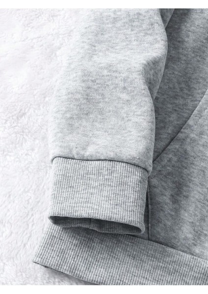 Köpek Dostu Baskılı Kapüşonlu Oversize Sweatshirt