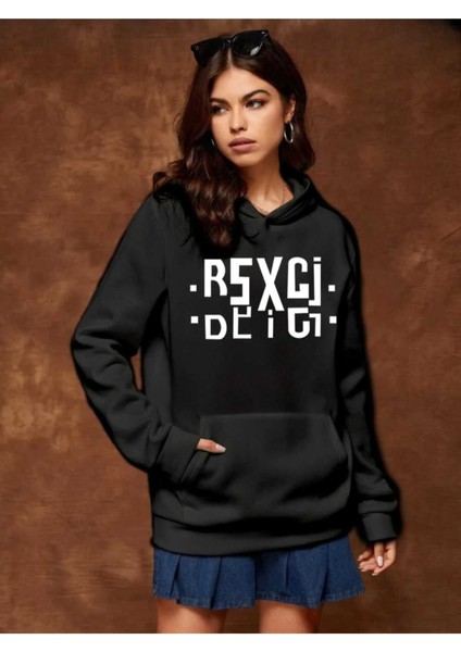 Sevgili Kombini (Hanımcı/beyci) Baskılı Kapüşonlu Kanguru Cep Ünisex Oversize Sweatshirt