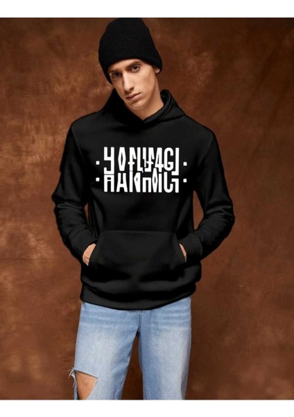 Sevgili Kombini (Hanımcı/beyci) Baskılı Kapüşonlu Kanguru Cep Ünisex Oversize Sweatshirt