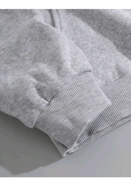 3'lü Şortlu Eşofman Takımı Kapşonlu Sweatshirt Alt Üst Takım Oversize