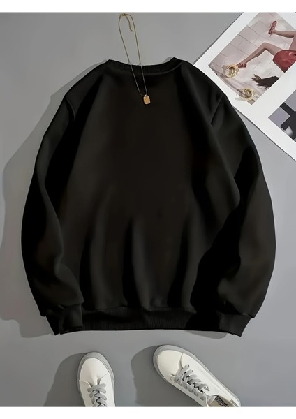 Cherry Baskılı Bisiklet Yaka Kadın Sweatshirt fırsatları