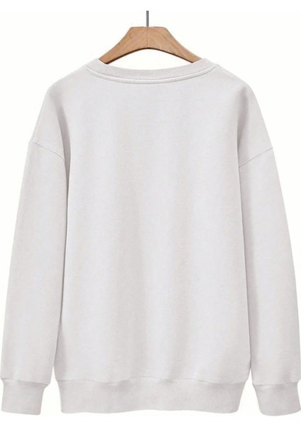 Enough Always Baskılı Bisiklet Yaka Oversize Sweatshirt fiyatları