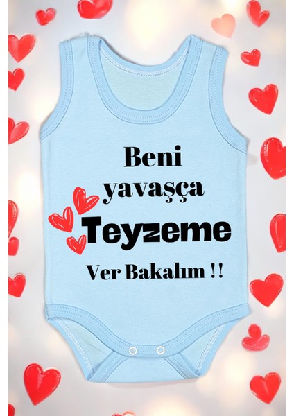 4\'lü Paket Teyze Baskılı Pamuk Atlet Zıbın