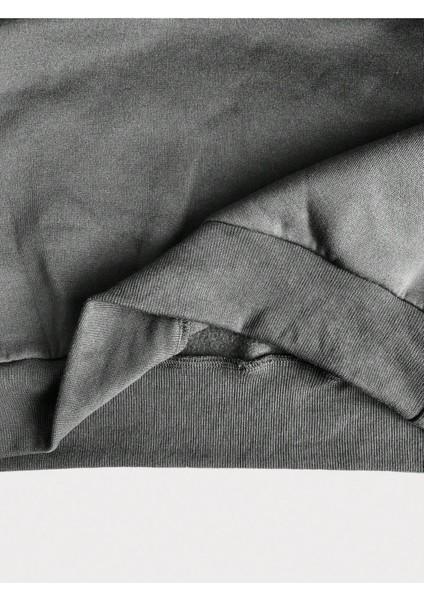 Unisex V-Yaka Kapüşonlu Basic Baskılı Oversize Swetshirt modelleri