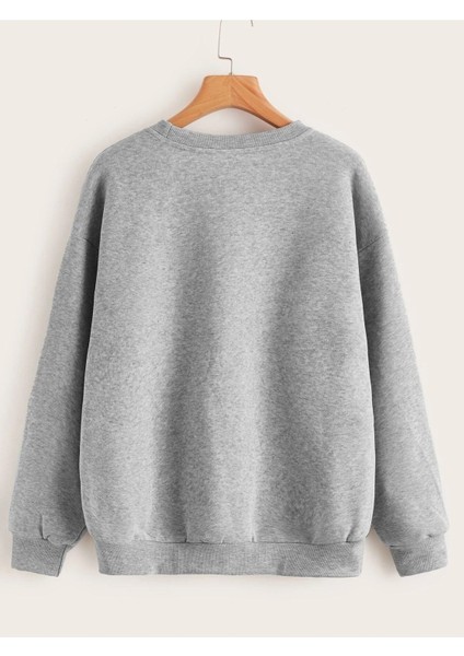 Kadın Sense Kelebek Baskılı Oversize Sweatshirt fiyatları