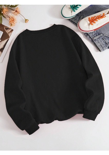 Wifey 2024 Evli Baskılı Bisiklet Yaka Kadın Oversize Sweatshirt modelleri