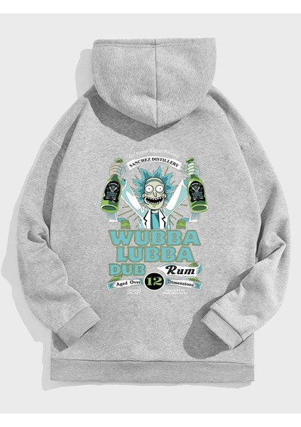 Wuba Lubba Rum Kapüşonlu Baskılı Unisex Sweatshirt