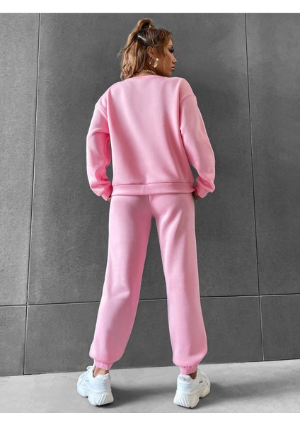 Siyah Black Pink Kapşonlu Sweatshirt Alt Üst Takım modelleri