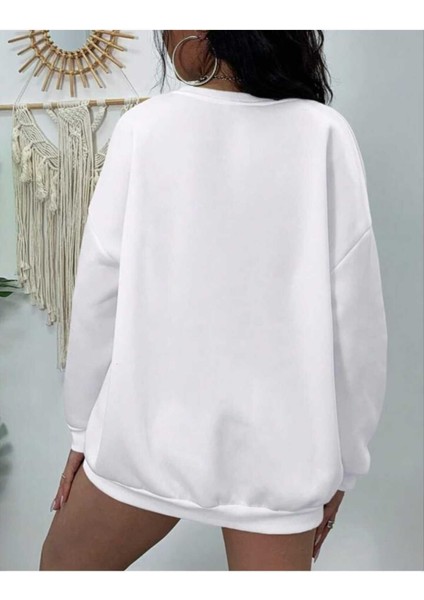 Düz Renk Basic Ünisex Bisiklet Yaka Oversize Sweatshirt fiyatları