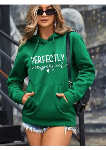 Perfectly Baskılı Ünisex Kapüşonlu Oversize Sweatshirt