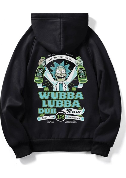 Wuba Lubba Rum Kapüşonlu Baskılı Unisex Sweatshirt