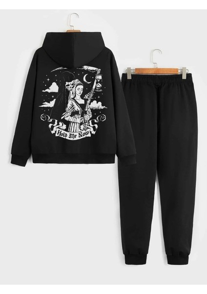 Unisex Hold Me Kapüşonlu Sweatshirt ve Eşofman Altı Kombin