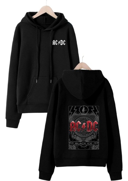 Ac Dc Black Ice Albüm Baskılı Kapşonlu Tasarım Hoodie