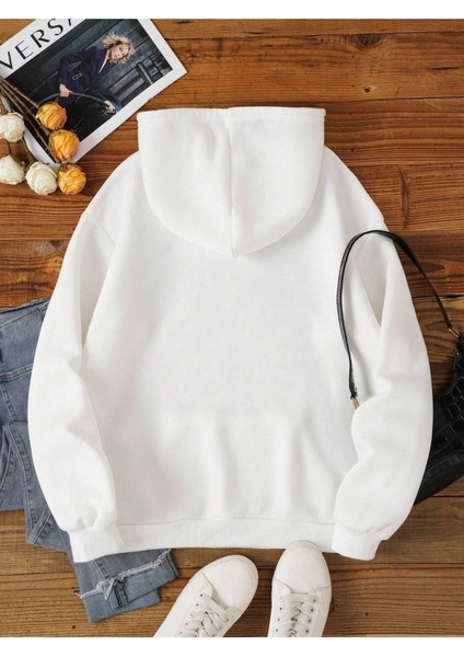 Düz Basic Ünisex Siyah Beyaz Gri Kapüşonlu Oversize Sweatshirt modelleri