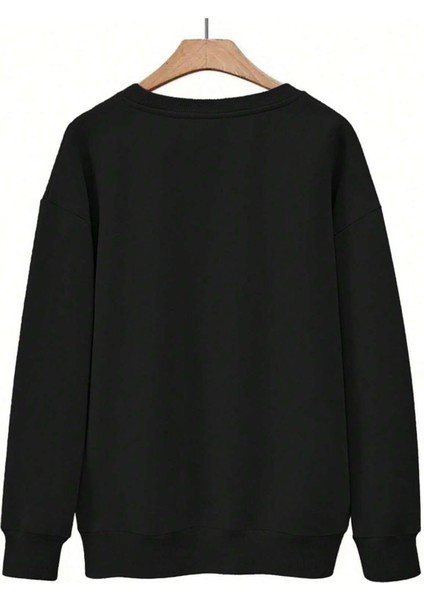 Enough Always Baskılı Bisiklet Yaka Oversize Sweatshirt fiyatları