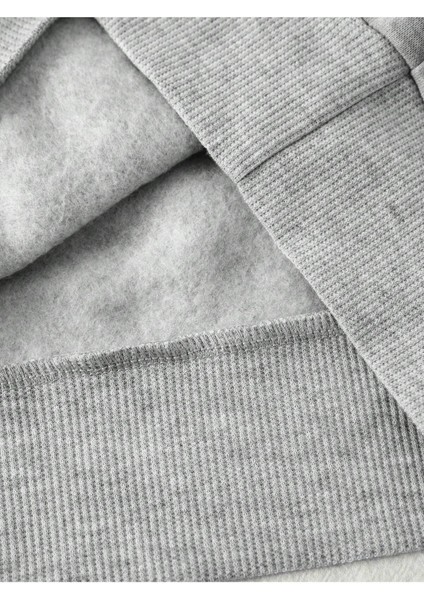 Köpek Dostu Baskılı Bisiklet Yaka Oversize Sweatshirt
