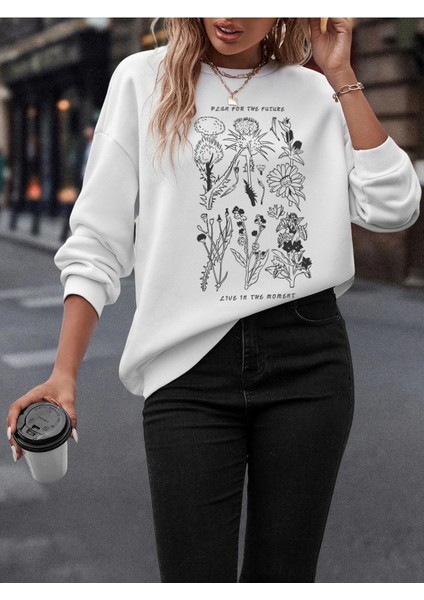 Unisex Plan For Baskılı Sweatshirt 3 Iplik fırsatları