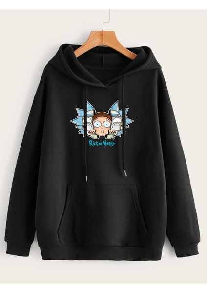 Unisex Brain Rick Baskılı Sweatshirt