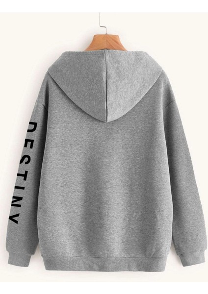 Unisex Destiny Baskılı Oversize Kapüşonlu Sweatshirt fiyatları