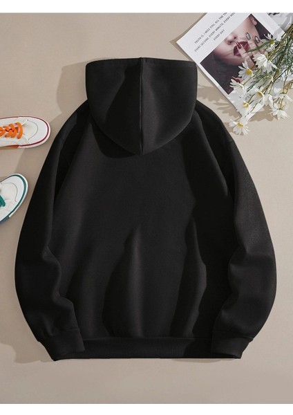 Brooklyn New York Baskılı Ünisex Kapüşonlu Oversize Sweatshirt modelleri