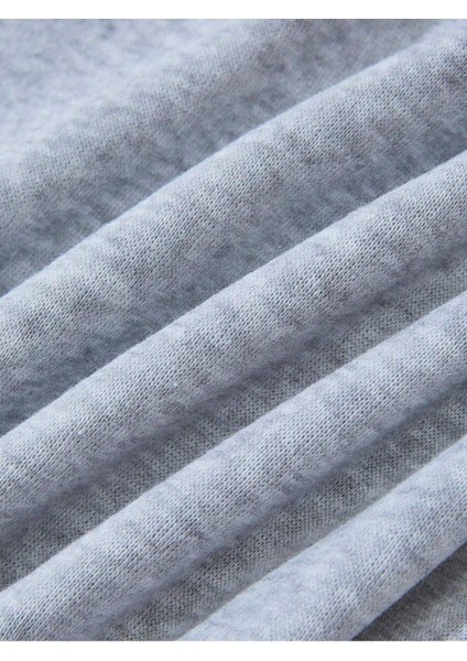 Kedi Kahve Baskılı Oversize Sıfır Yaka Sweatshirt