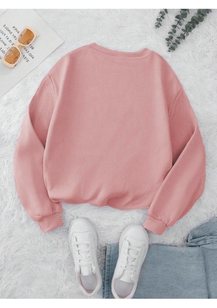 Kadın Ayıcık Baskılı Oversize Sweatshirt fiyatları