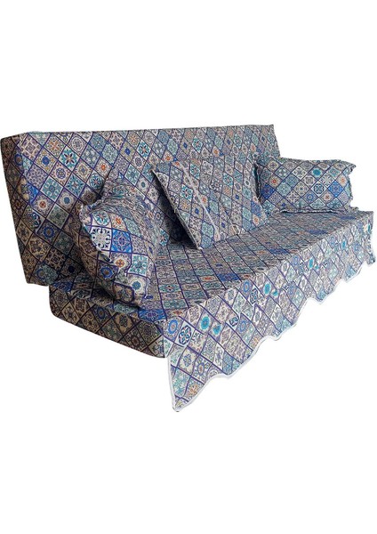 Sofa Soft Kumaş Tentesiz 28 Dns Sünger Salıncak Minderi-Sofa Salıncak Mavi Çini fiyatları