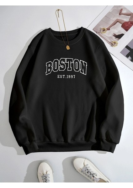 Bisiklet Yaka Ünisex Oversize Sweatshirt