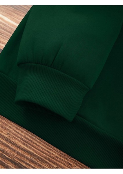 Unisex Yeşil Basketbal Baskılı Oversize Sweatshirt fırsatları