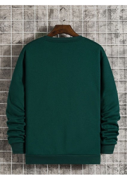 Eyeless Bear Baskılı Bisiklet Yaka Ünisex Oversize Sweatshirt