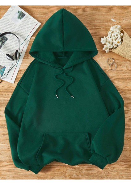 Beyaz Oversize Kırmızı Kelebek Baskılı Kapşonlu Sweatshirt 3iplik fiyatları
