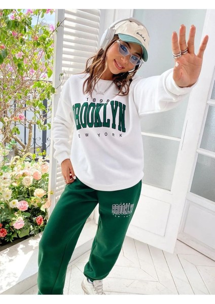 Brookyn Baskılı Sweat Eşofman Takım indirimleri
