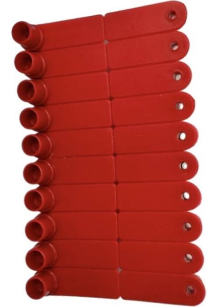 500 Adet Kırmızı Renk Parmak Küpe (Fry Tag) Küçükbaş +Sokak Hayvanları Küpesi Pens Ucu modelleri