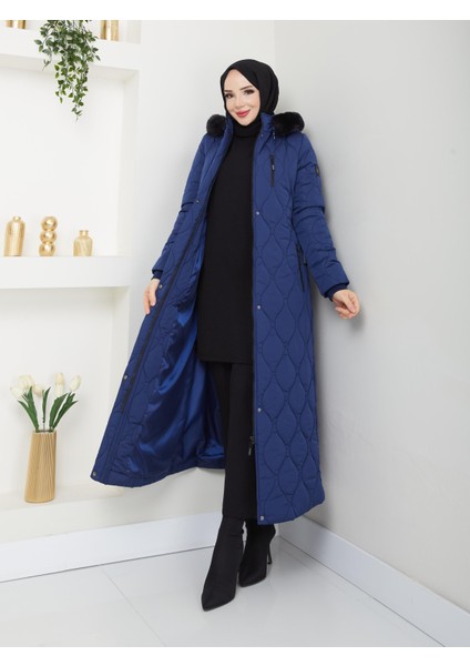 Araboy 125 cm Şişme Kapitone Kadın Kışlık Kaban Kapşonlu 67047 fiyatları