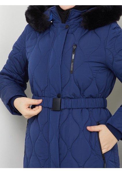 Araboy 125 cm Şişme Kapitone Kadın Kışlık Kaban Kapşonlu 67047 modelleri