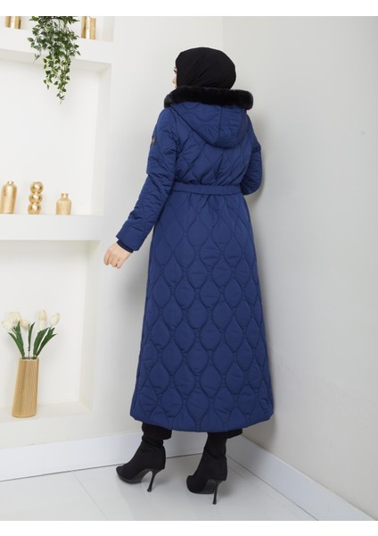 Araboy 125 cm Şişme Kapitone Kadın Kışlık Kaban Kapşonlu 67047 fırsatları