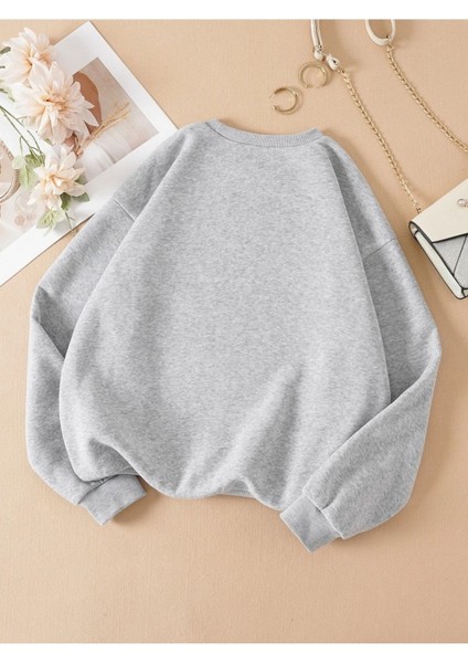 Shot Baskılı Bisiklet Yaka Unisex Oversize Sweatshirt modelleri