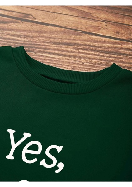 Unisex Yeşil Yes Baskılı Oversize Sweatshirt fırsatları