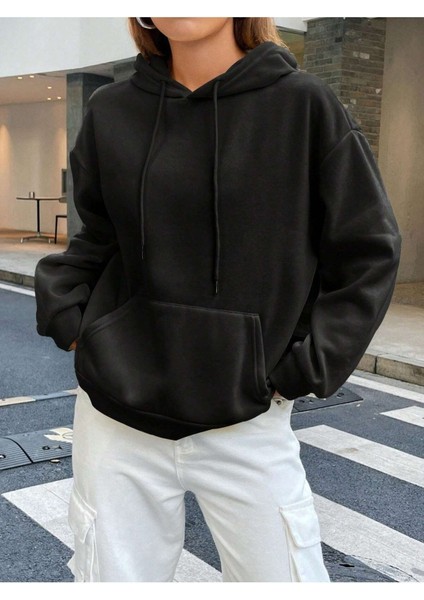 Wıld West Rodeo Baskılı Ünisex Siyah Kapüşonlu Oversize Sweatshirt fiyatları