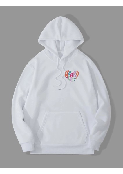 Kadın Worry Less Baskılı Oversize Sweatshirt fiyatları